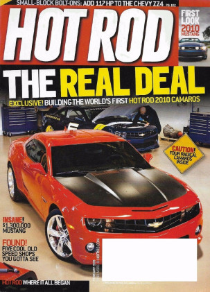 HOT ROD 2009 FEB - NEW CAMAROS, OBSIDIAN, ANGLIA